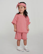 7AM - Boxy Cotton Tee Pocket Mother & Baby Sage 3 - 4T