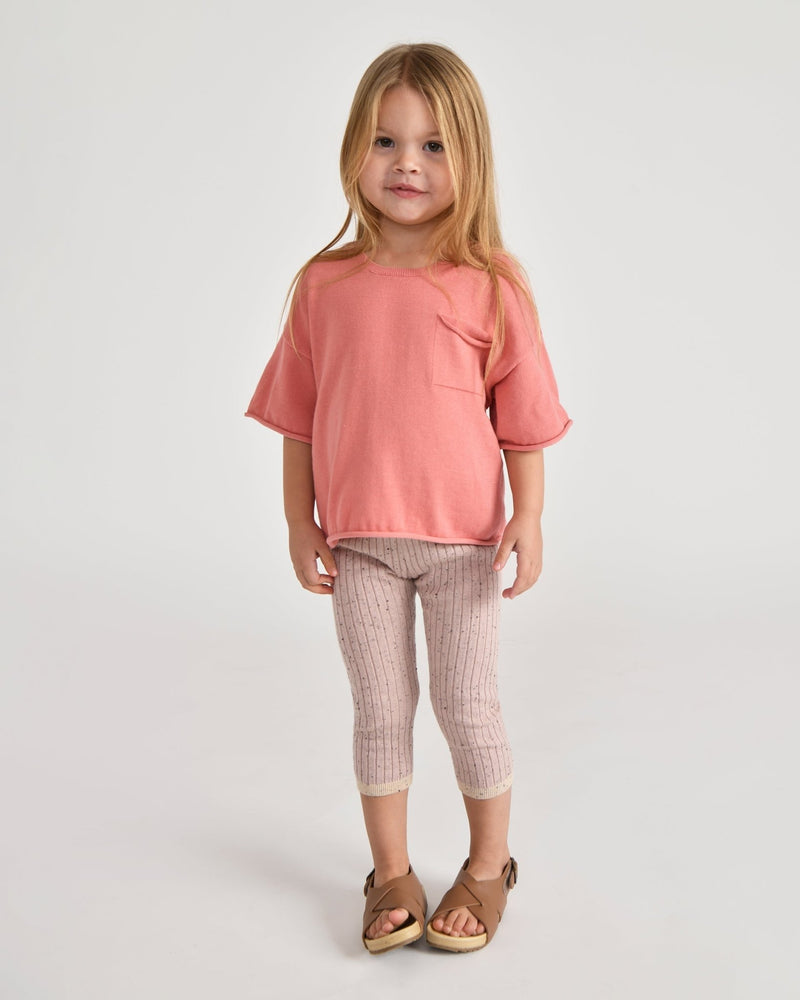 7AM - Boxy Cotton Tee Pocket Mother & Baby Sage 3 - 4T