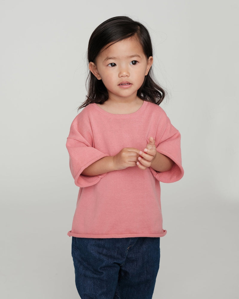 7AM - Boxy Cotton Tee Pocket Mother & Baby Sage 3 - 4T