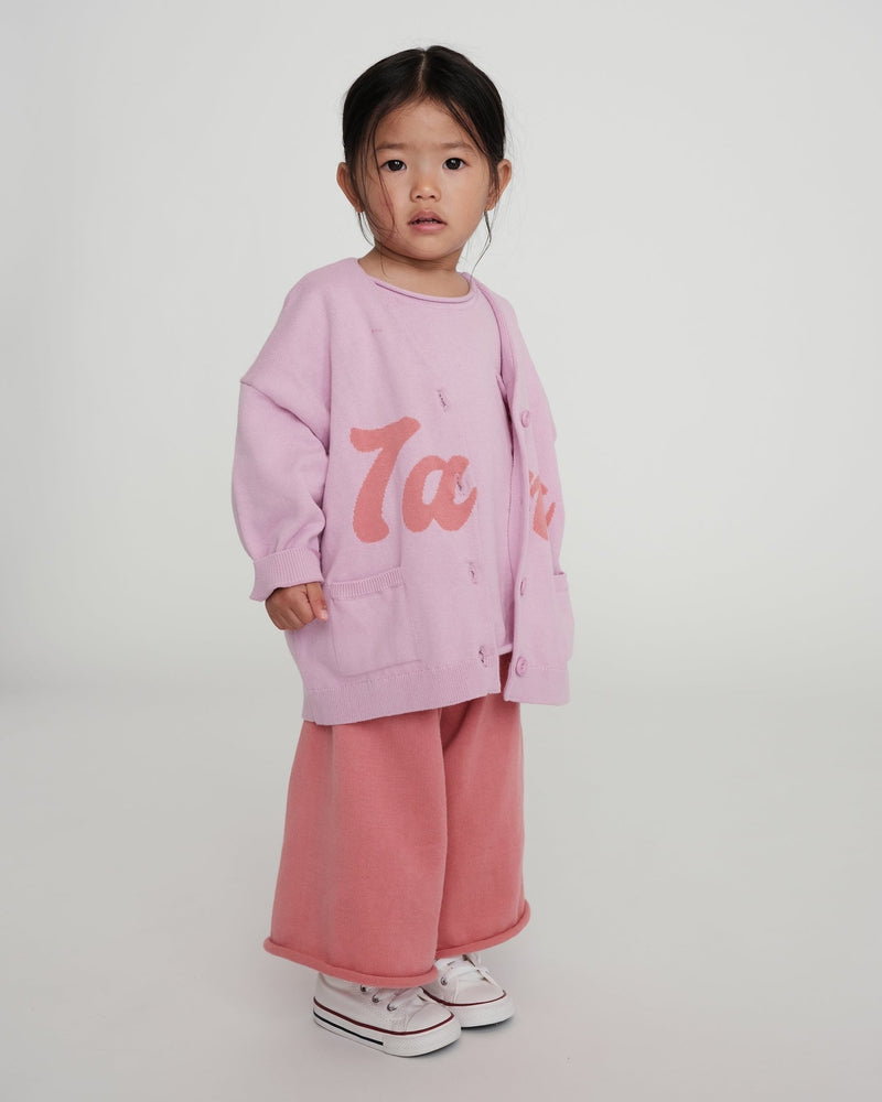 7AM - Boxy Cotton Wide Pants Mother & Baby Heather Grey 18 - 24M