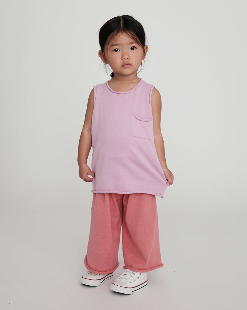 7AM - Boxy Cotton Wide Pants Mother & Baby Heather Grey 18 - 24M