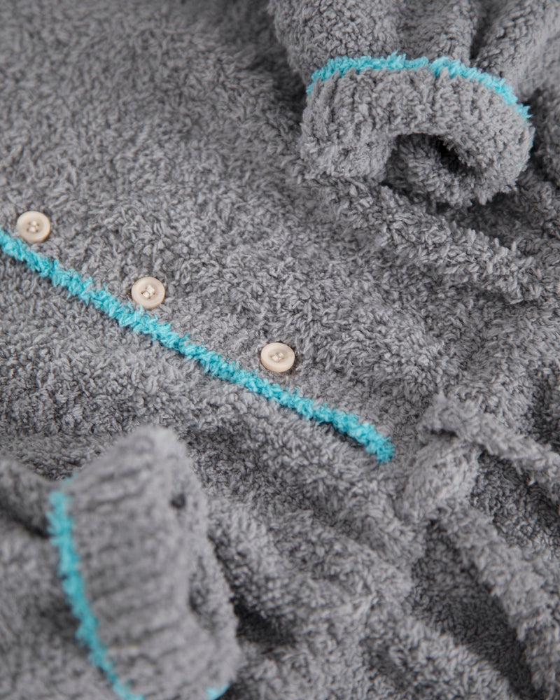 7AM - Boxy Long Sleeved Jumpsuit - Fuzzy Mother & Baby Gris 1 - 2T