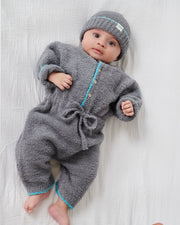 7AM - Boxy Long Sleeved Jumpsuit - Fuzzy Mother & Baby Gris 1 - 2T