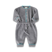 7AM - Boxy Long Sleeved Jumpsuit - Fuzzy Mother & Baby Gris 2 - 3T