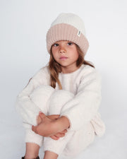 7AM - Boxy Lounge Pants - Fuzzy Mother & Baby Black Melange 1 - 3M