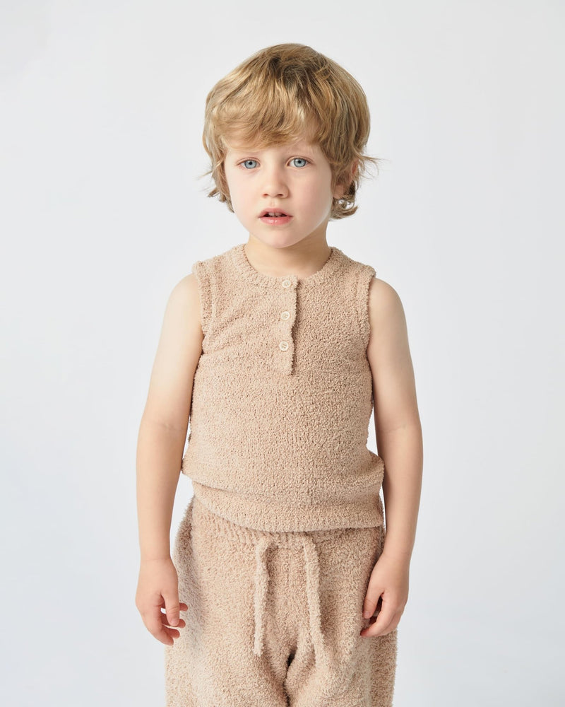 7AM - Boxy Lounge Pants - Fuzzy Mother & Baby Black Melange 1 - 3M