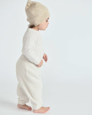 7AM - Boxy Lounge Pants - Fuzzy Mother & Baby Black Melange 1 - 3M