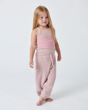 7AM - Boxy Lounge Pants - Fuzzy Mother & Baby Black Melange 1 - 3M