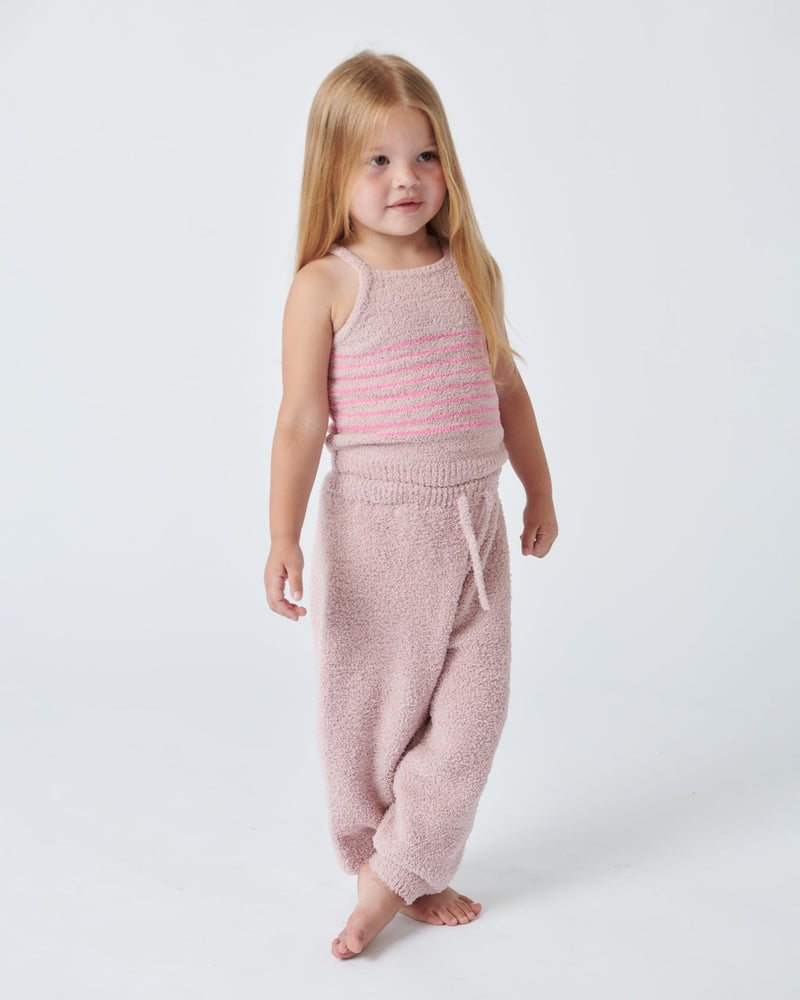 7AM - Boxy Lounge Pants - Fuzzy Mother & Baby Black Melange 1 - 3M