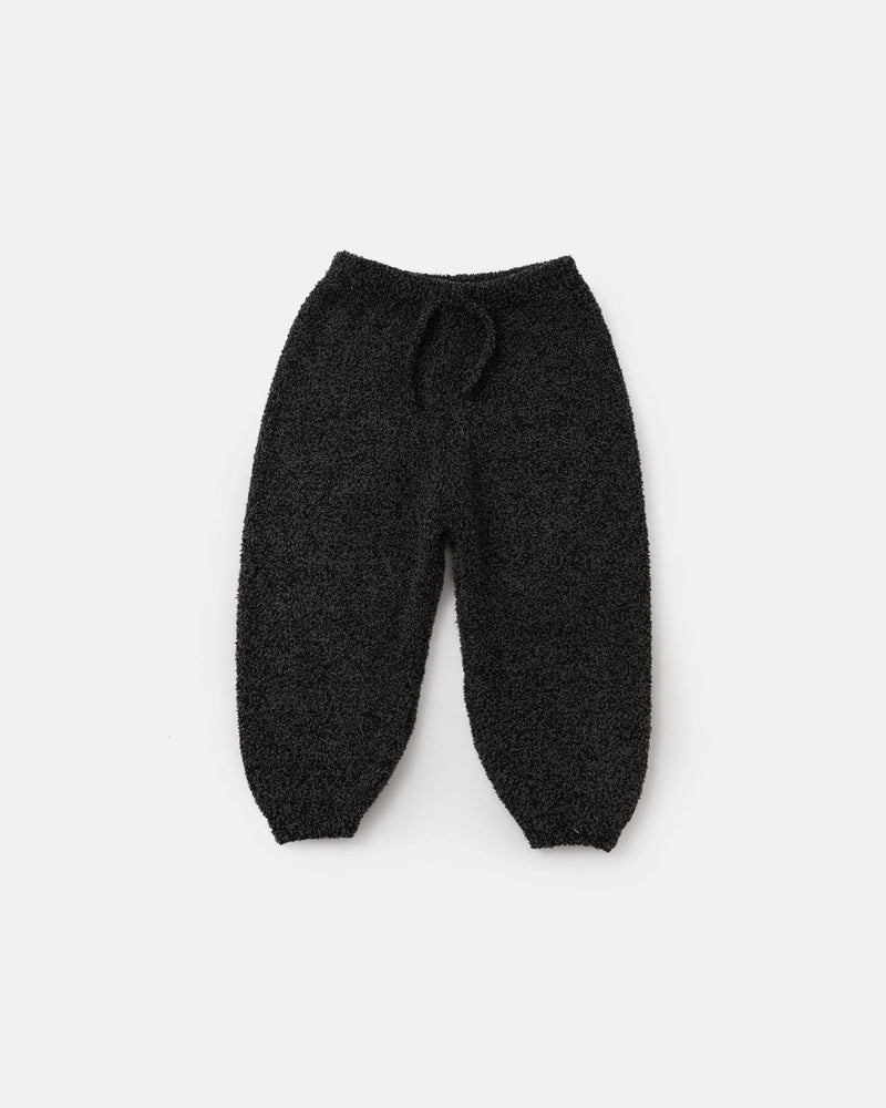 7AM - Boxy Lounge Pants - Fuzzy Mother & Baby Black Melange 1 - 3M