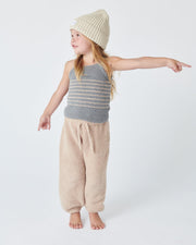 7AM - Boxy Lounge Pants - Fuzzy Mother & Baby Black Melange 1 - 3M