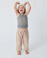 7AM - Boxy Lounge Pants - Fuzzy Mother & Baby Black Melange 1 - 3M