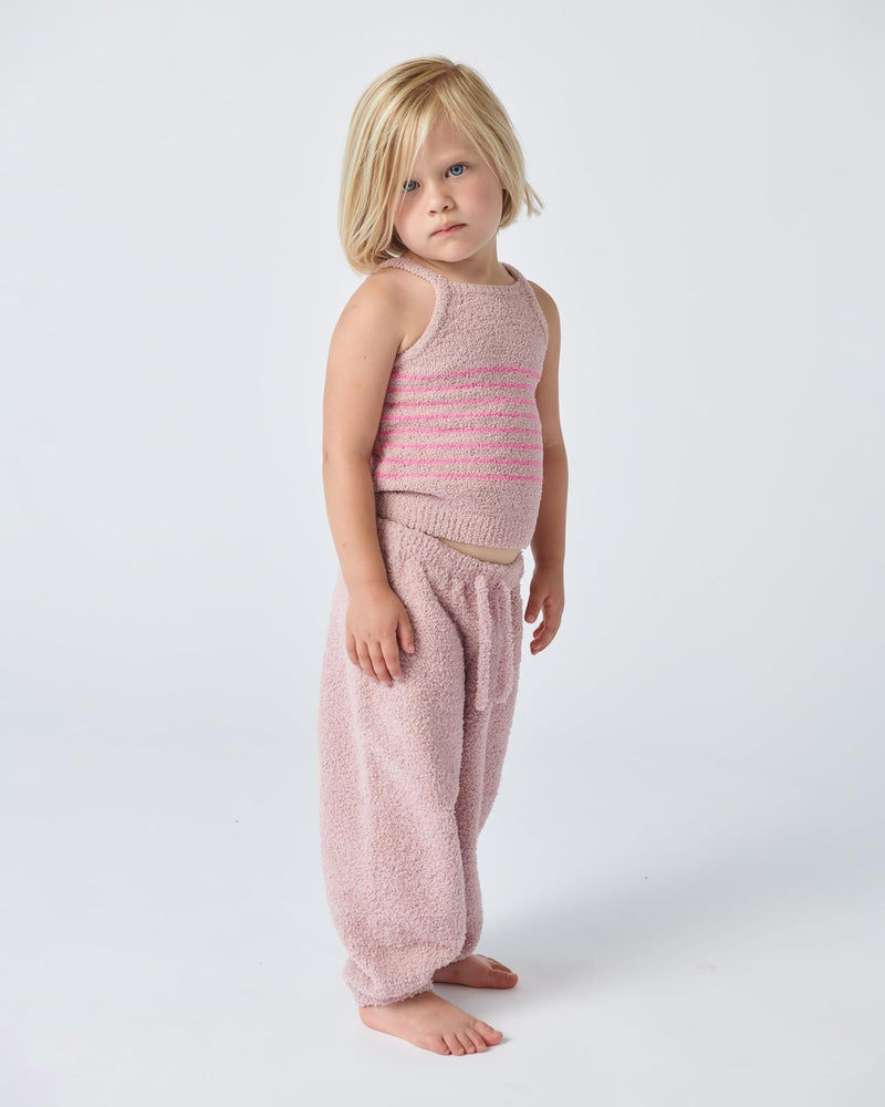 7AM - Boxy Lounge Pants - Fuzzy Mother & Baby Black Melange 1 - 3M