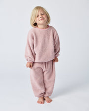 7AM - Boxy Lounge Pants - Fuzzy Mother & Baby Black Melange 1 - 3M