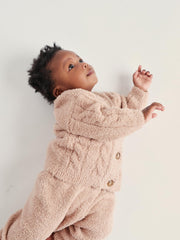 7AM - Boxy Lounge Pants - Fuzzy Mother & Baby Black Melange 1 - 3M