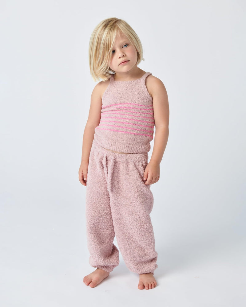 7AM - Boxy Lounge Pants - Fuzzy Mother & Baby Black Melange 1 - 3M