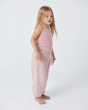 7AM - Boxy Lounge Pants - Fuzzy Mother & Baby Black Melange 1 - 3M