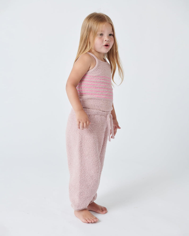 7AM - Boxy Lounge Pants - Fuzzy Mother & Baby Black Melange 1 - 3M