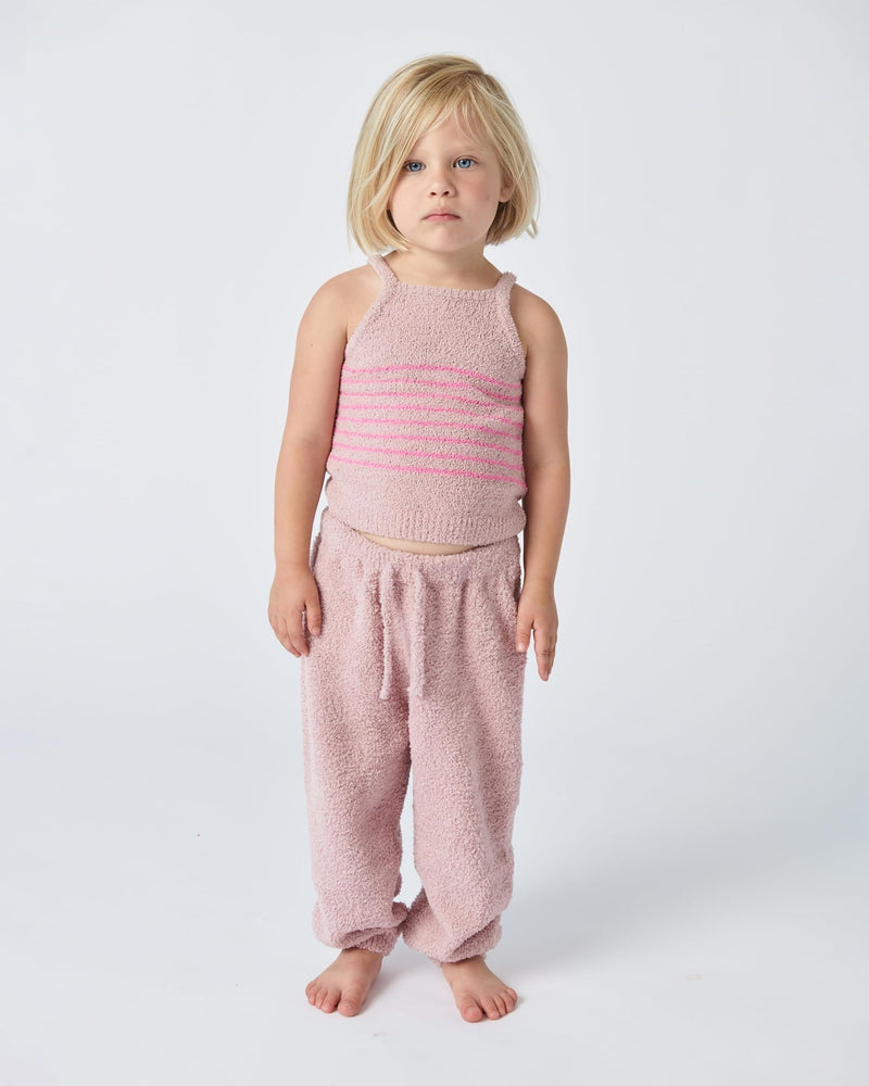 7AM - Boxy Lounge Pants - Fuzzy Mother & Baby Black Melange 1 - 3M