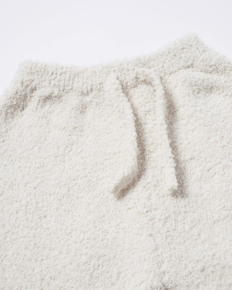 7AM - Boxy Lounge Pants - Fuzzy Mother & Baby Black Melange 1 - 3M