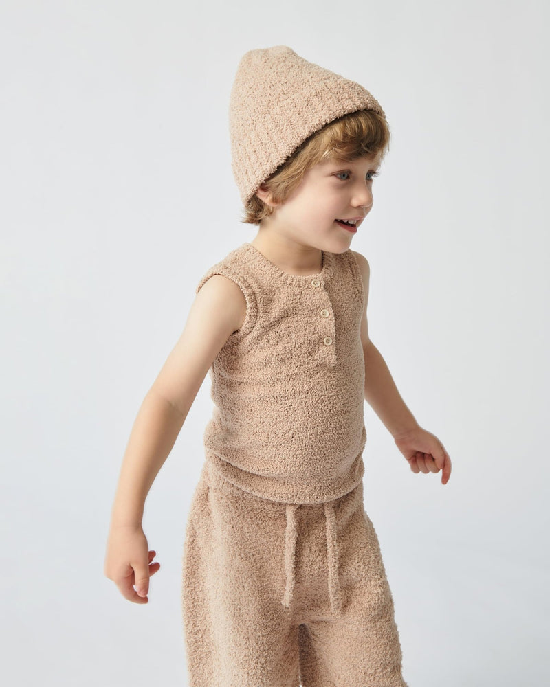 7AM - Boxy Lounge Pants - Fuzzy Mother & Baby Black Melange 1 - 3M