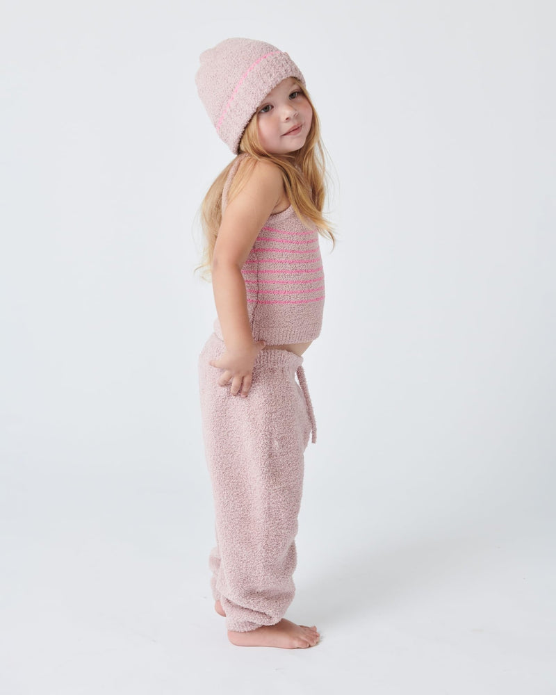 7AM - Boxy Lounge Pants - Fuzzy Mother & Baby Black Melange 1 - 3M