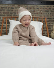 7AM - Boxy Lounge Pants - Fuzzy Mother & Baby Black Melange 1 - 3M