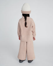 7AM - Boxy Mock Neck Sweater - Fuzzy Mother & Baby Ecru 1 - 2T