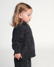 7AM - Boxy Mock Neck Sweater - Fuzzy Mother & Baby Ecru 1 - 2T