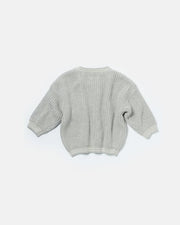 7AM - Boxy Sweater - Chunky Tennis Mother & Baby Navy, Pearl Grey 6 - 12M