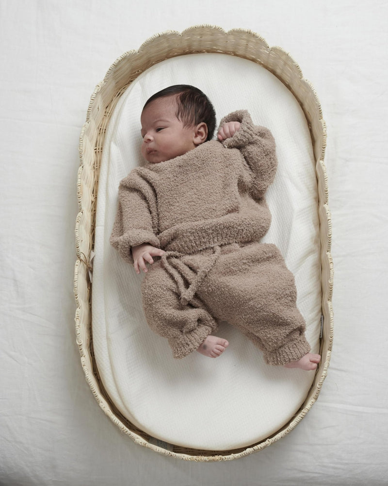 7AM - Boxy Sweater - Fuzzy Mother & Baby Taupe 1 - 3M