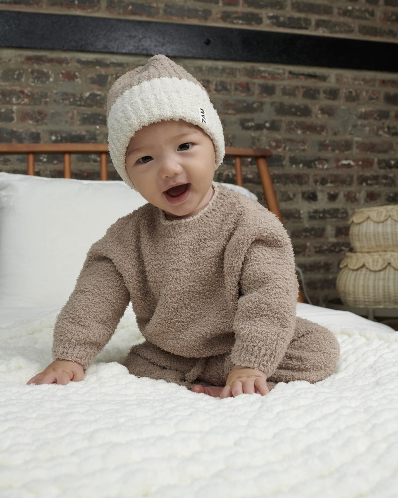 7AM - Boxy Sweater - Fuzzy Mother & Baby Taupe 1 - 3M