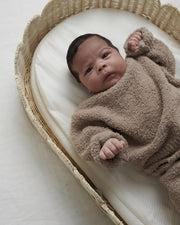 7AM - Boxy Sweater - Fuzzy Mother & Baby Taupe 1 - 3M