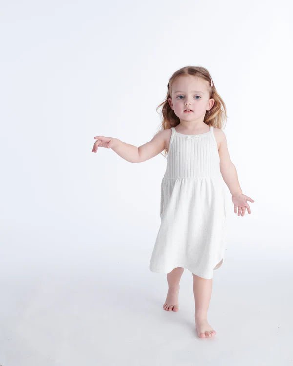 7AM - Camisole Dress - Ribbed Mother & Baby Seashell 6 - 9M