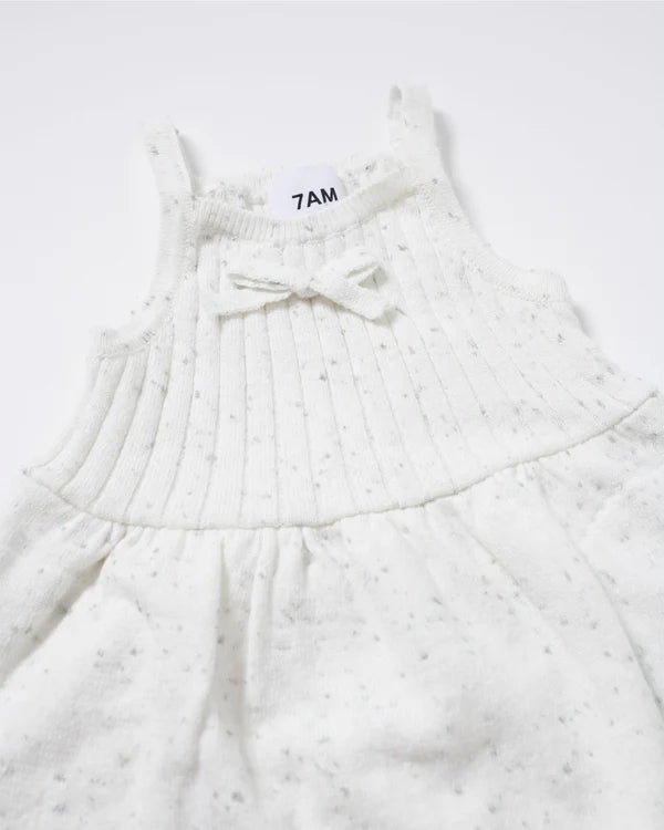 7AM - Camisole Dress - Ribbed Mother & Baby Seashell 6 - 9M