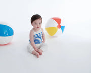 7AM - Camisole Marinière - Ribbed Mother & Baby Seashell/Blue Stripes 0_3M