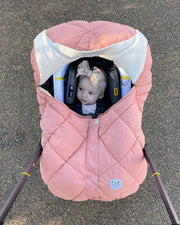 7AM - Car Seat Cocoon - Benji Sherpa - Smokey - 0_12M Mother & Baby Smokey