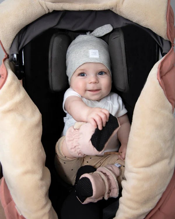 7AM - Car Seat Cocoon - Benji Sherpa - Smokey - 0_12M Mother & Baby Smokey