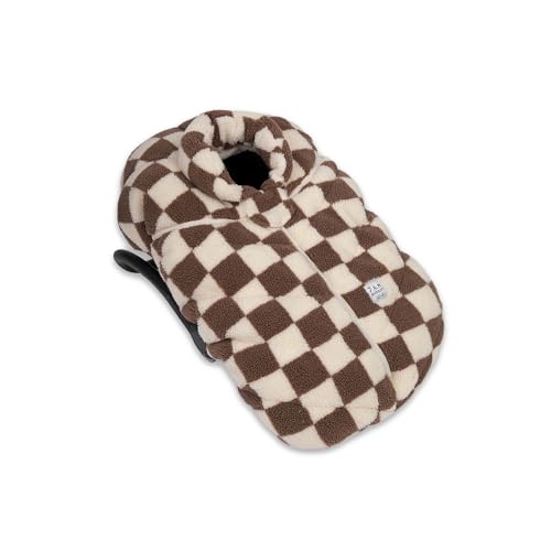 7AM - Car Seat Cocoon - Checker Berber - Print Checkers Tan - 0 - 12M Mother & Baby