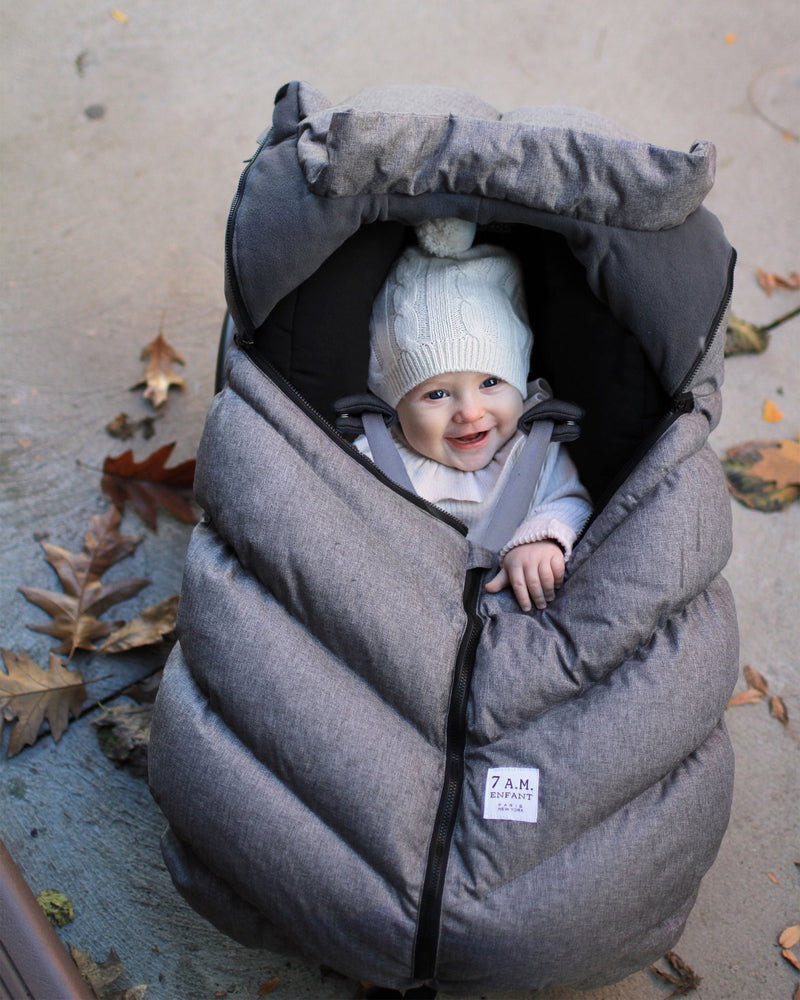 7AM - Car Seat Cocoon - Heathers - Heather Grey - 0 - 12M Mother & Baby
