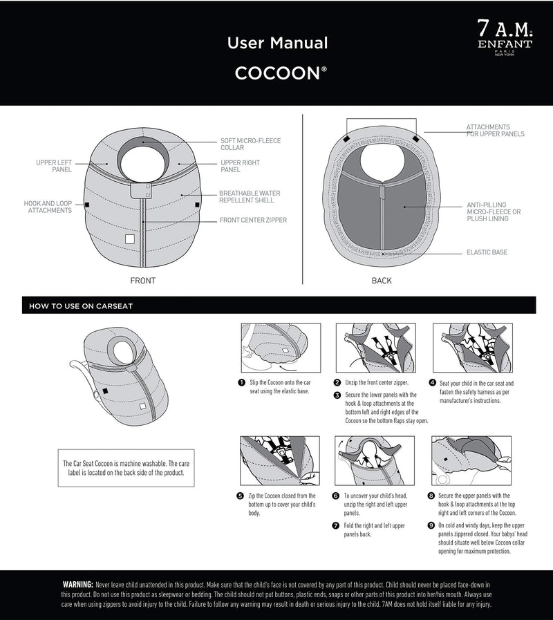 7AM - Car Seat Cocoon - Metallic Lilac - 0 - 12M Mother & Baby
