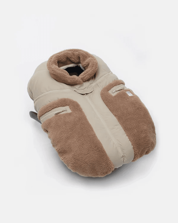 7AM - Car Seat Cocoon - Oat, Applique Cacao - 0 - 12M Mother & Baby