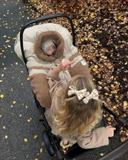 7AM - Car Seat Cocoon - Oat, Applique Cacao - 0 - 12M Mother & Baby
