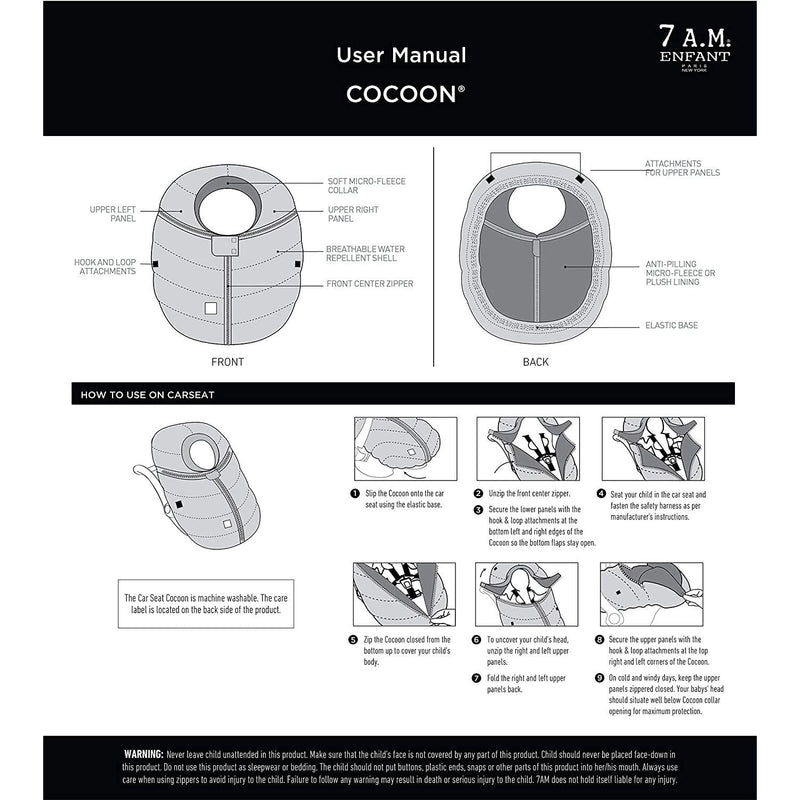 7AM - Car Seat Cocoon - Prints - Print Stella - 0 - 12M Mother & Baby