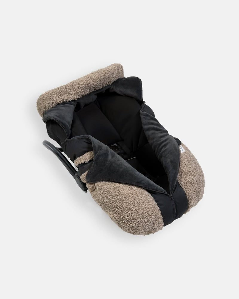 7AM - Car Seat Cocoon - Teddy Applique - Applique Oatmeal - 0 - 12M Mother & Baby