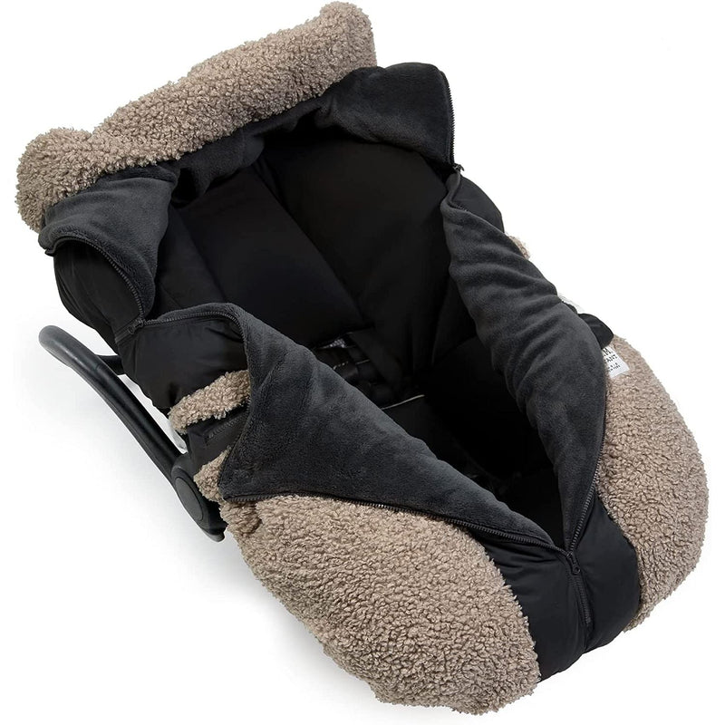 7AM - Car Seat Cocoon - Teddy Applique - Applique Oatmeal - 0 - 12M Mother & Baby