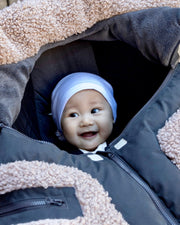 7AM - Car Seat Cocoon - Teddy Applique - Applique Oatmeal - 0 - 12M Mother & Baby