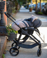 7AM - Car Seat Cocoon - Teddy Applique - Applique Oatmeal - 0 - 12M Mother & Baby