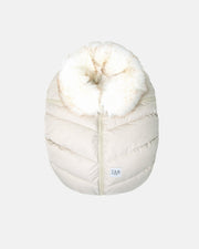 7AM - Car Seat Cocoon - Tundra Mother & Baby Heather Beige / White Faux Fur