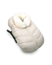 7AM - Car Seat Cocoon - Tundra Mother & Baby Heather Beige / White Faux Fur